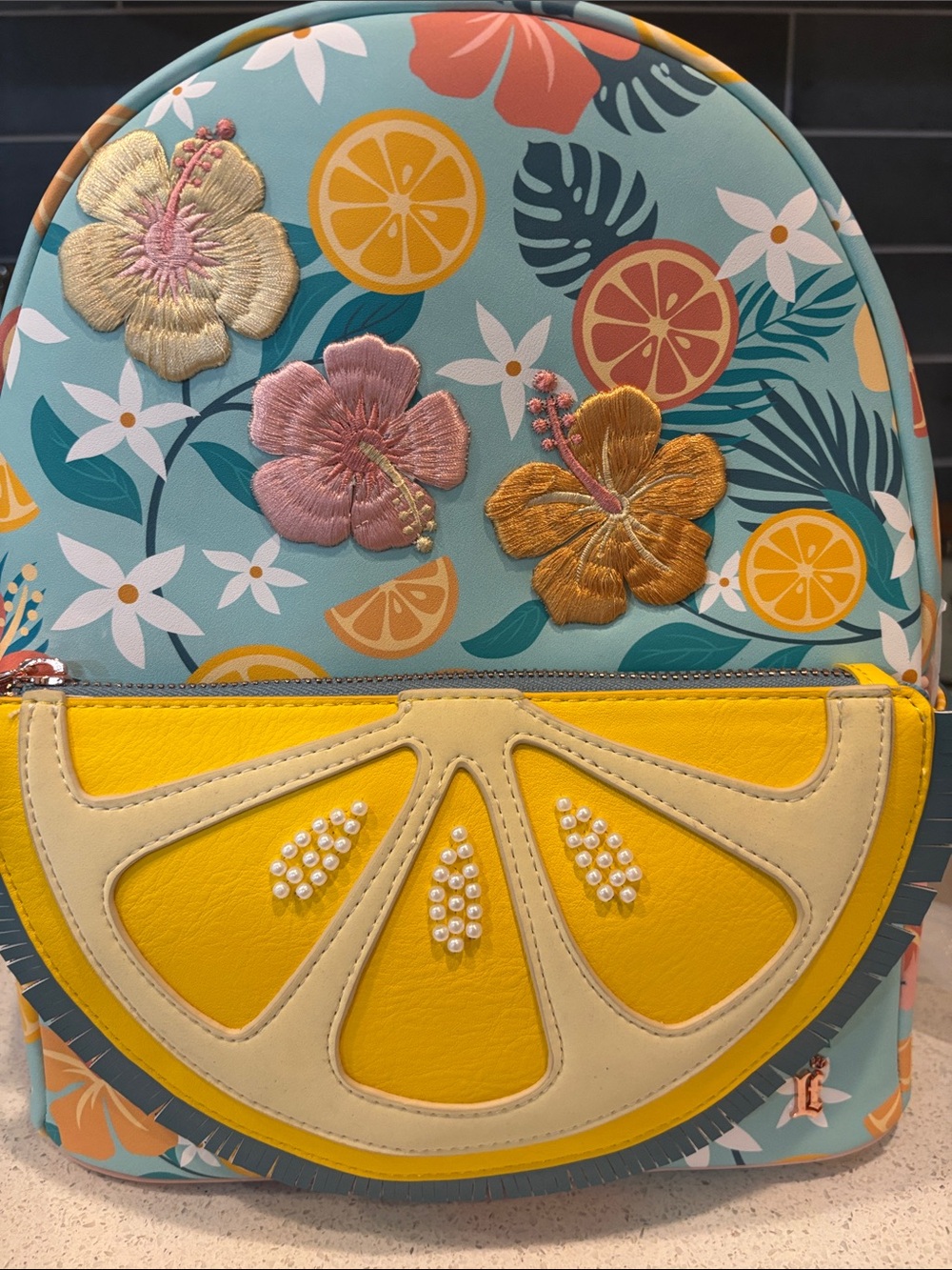 Loungefly Lemon Larger Size Backpack NWT - Picture 3 of 6